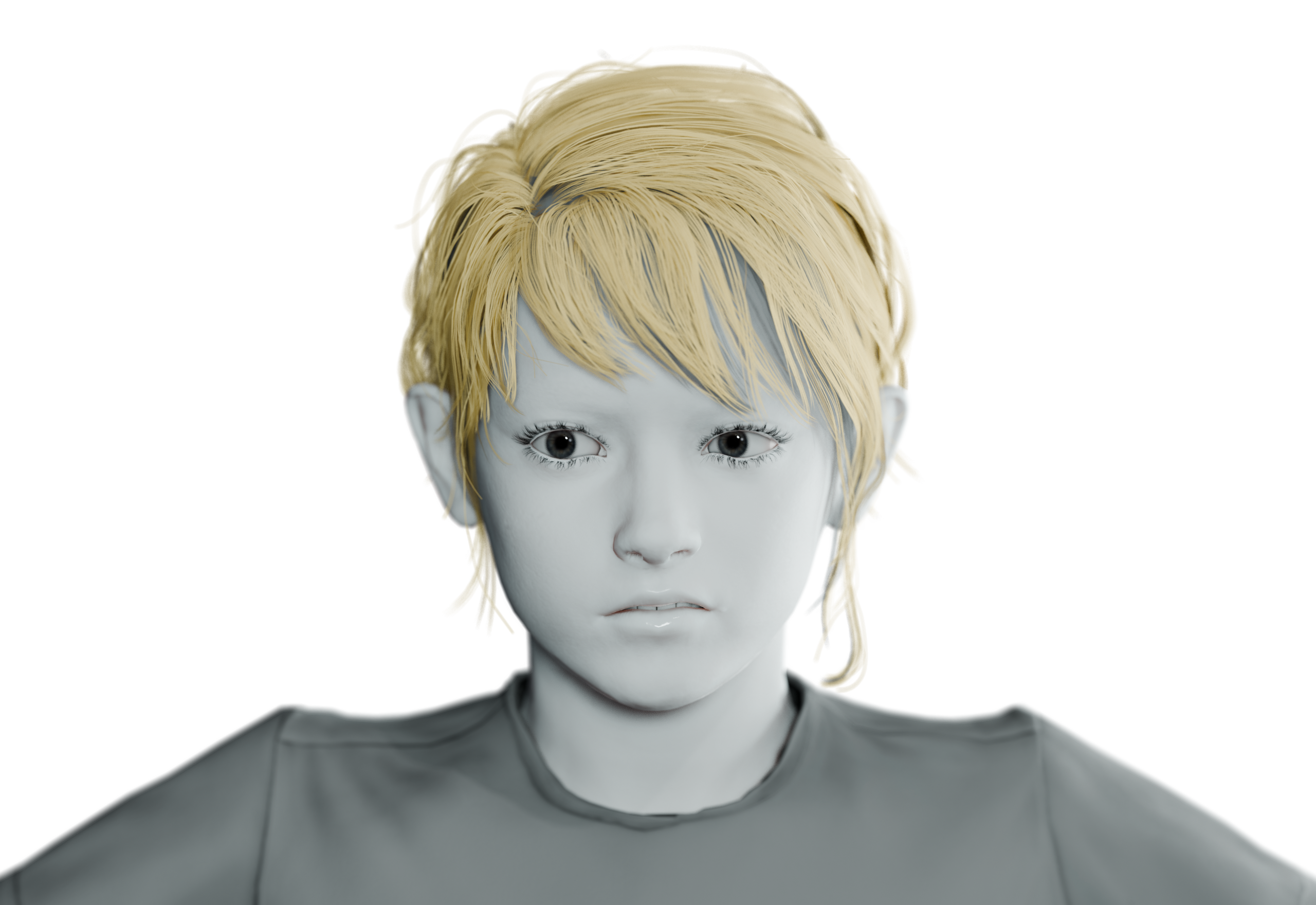 Half-side sneer expression generated from a photograph
