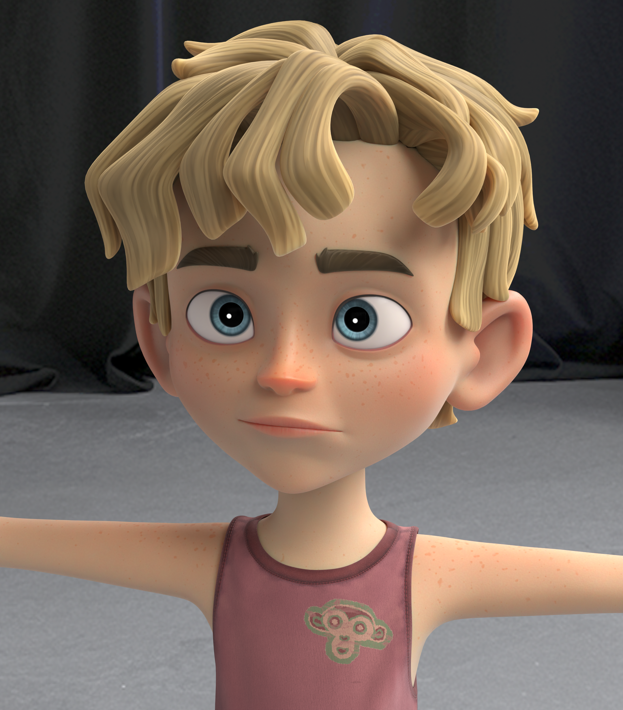 Neutral render of the character, take 1