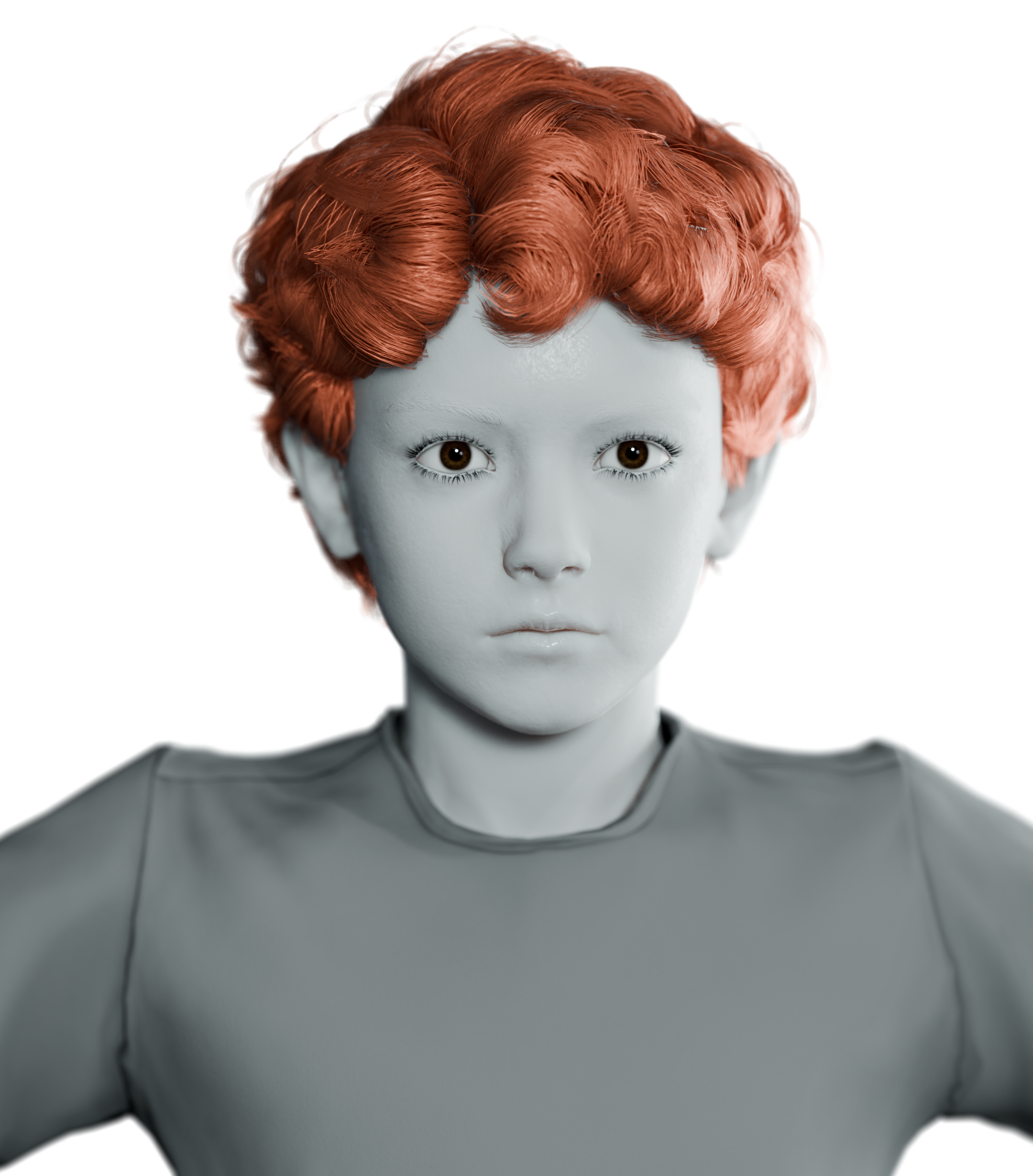 Neutral render of the character, take 3