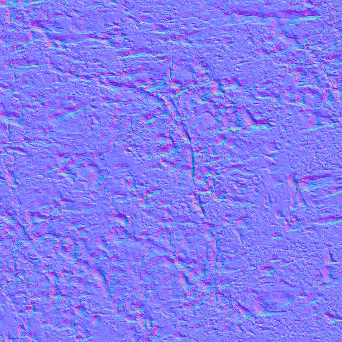 Normal map of the stone material after blending
