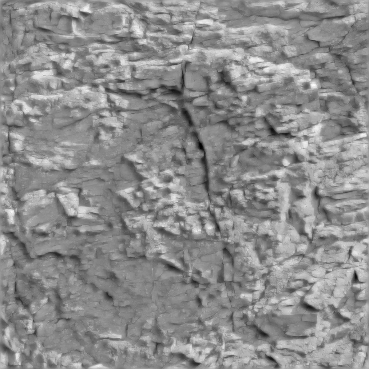 Finished height map of the stone material after Relief Finish