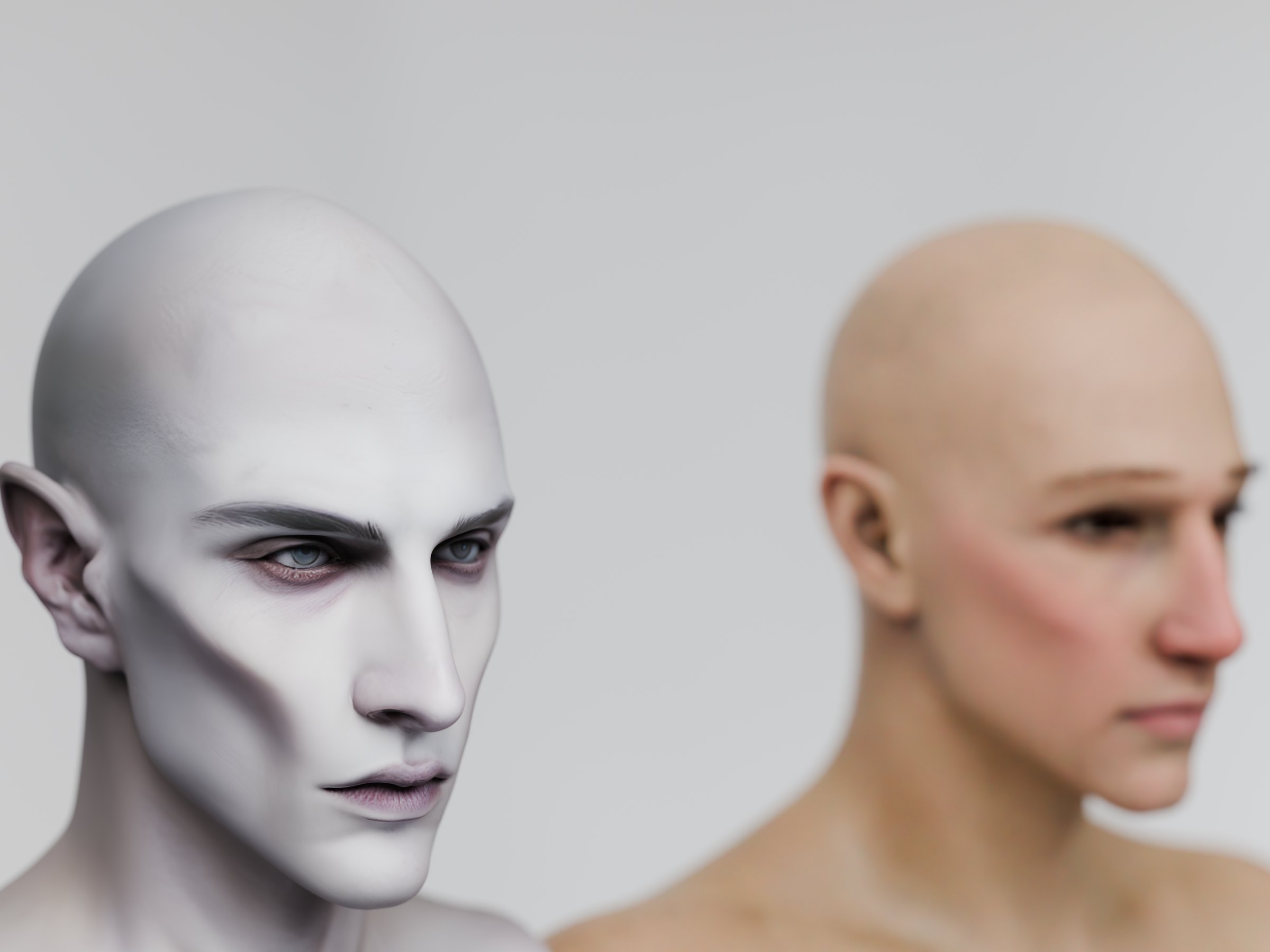 WrapZar — character head wrapped from the trusted template, rendered in Blender