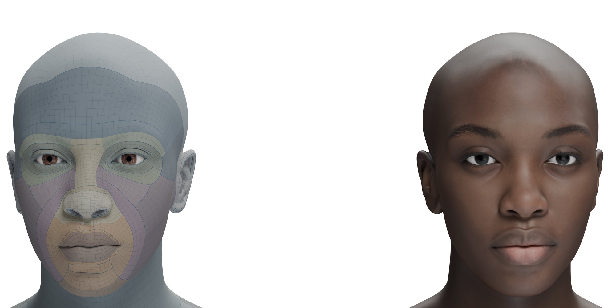 Wrapped template and target side by side, without materials