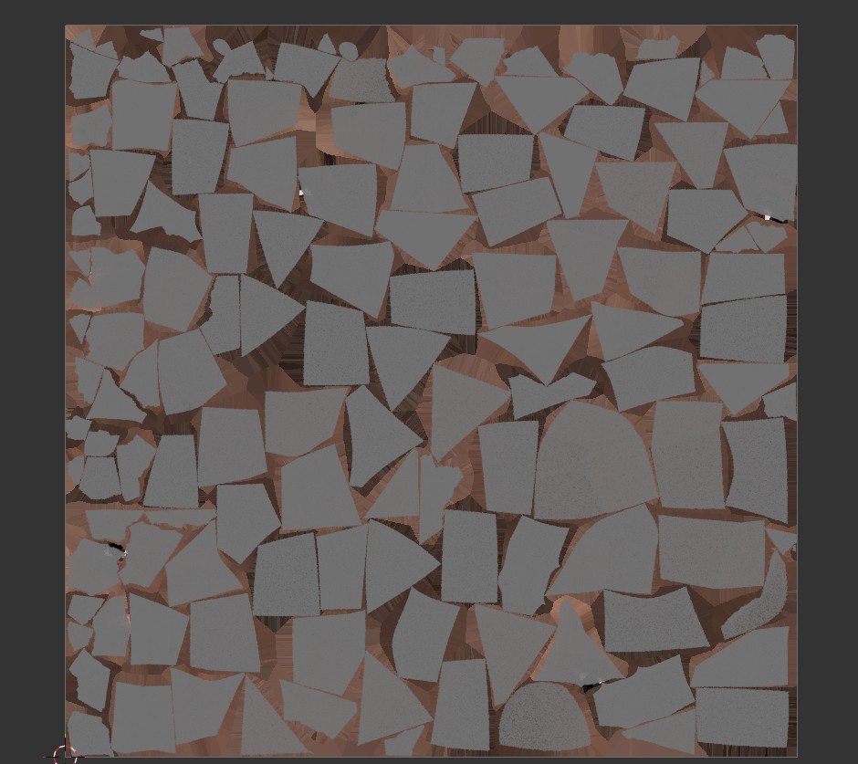 The target's texture seen in its own UV layout